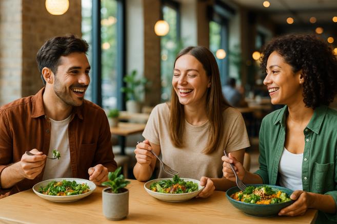 Una persona sentado frente a una mesa con comida El contenido generado por IA puede ser incorrecto.